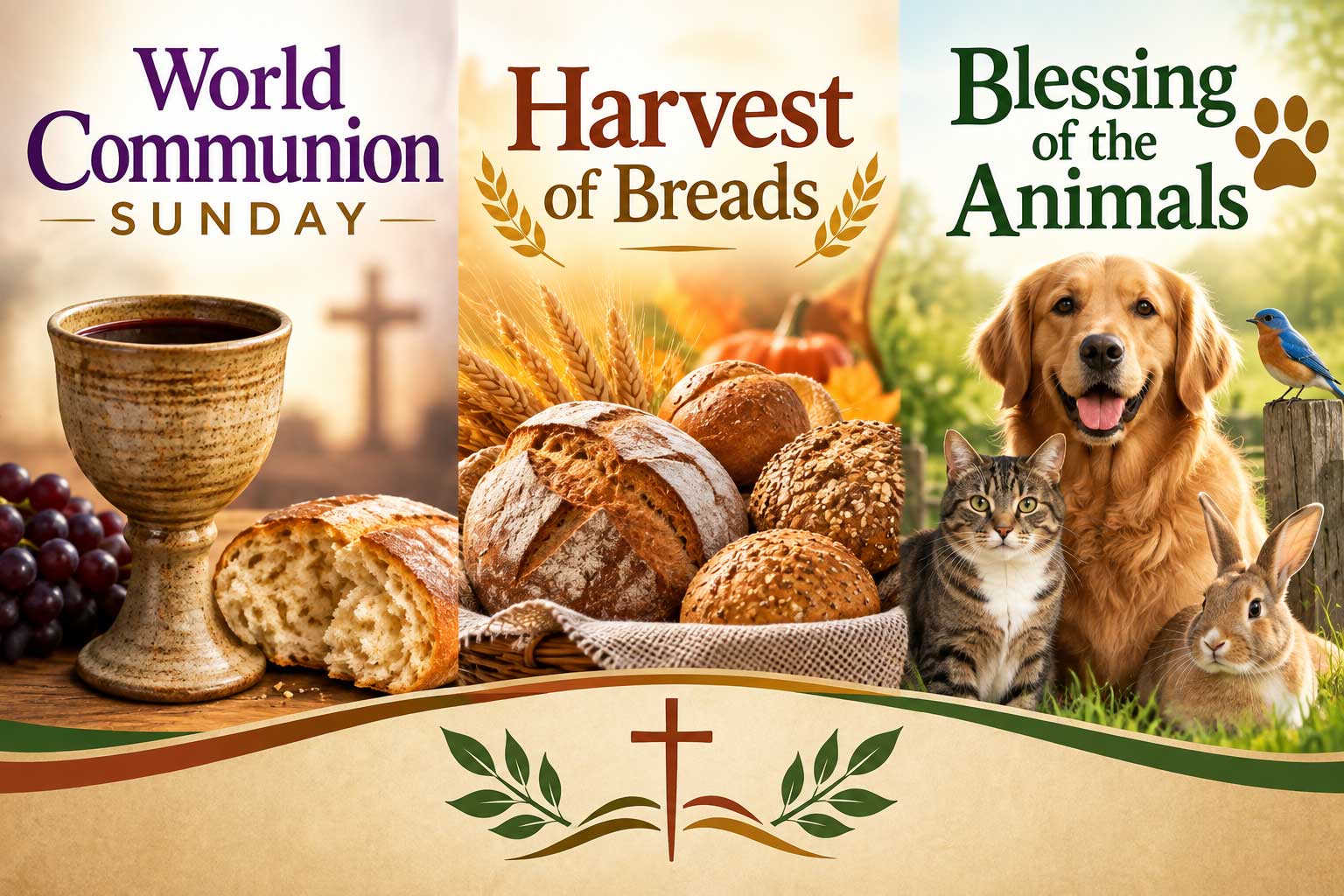 World Communion Sunday - Harvest of Breads - Blessing of the Animals